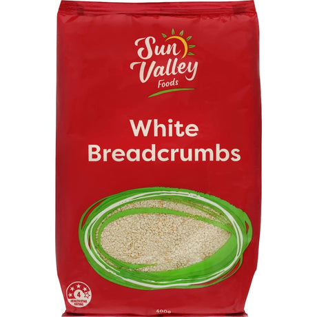 Light, crispy Sun Valley Foods White Bread Crumbs perfect for coatings, toppings, and enhancing various dishes.