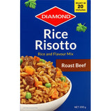 A bowl of Diamond Rice Risotto with roast beef, showcasing rich textures and vibrant herbs, ready in 20 minutes.