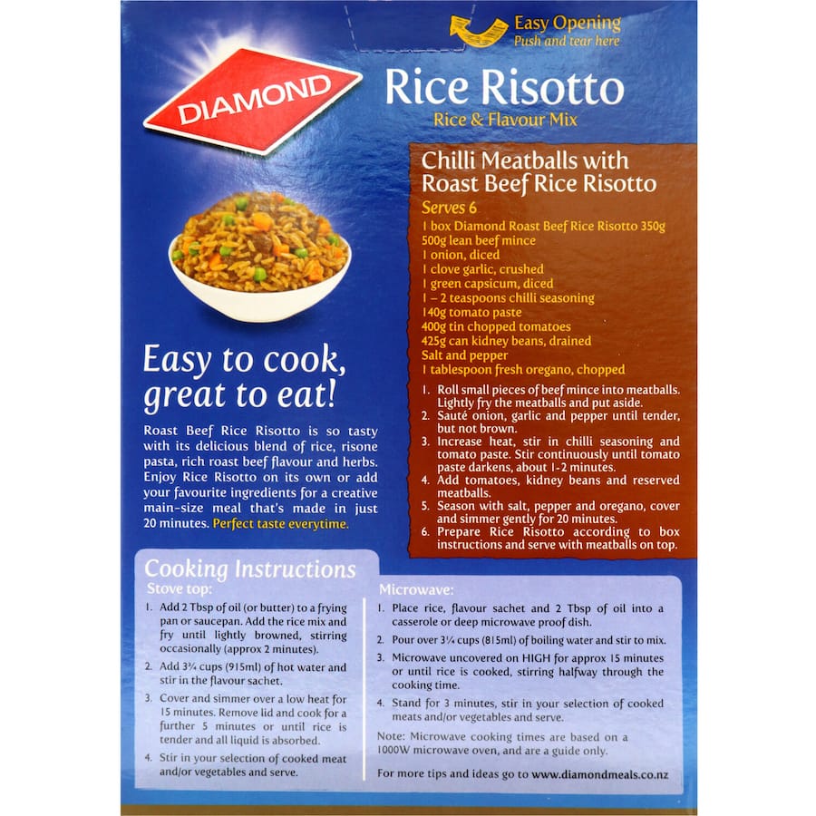 Diamond Rice Risotto Roast Beef 350g