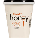 Hantz Creamed Honey: 100% pure clover honey with a velvety texture, perfect for spreading, baking, and sweetening beverages.