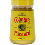 Colmans Mustard Original English jar showcasing zesty mustard for gourmet cooking and enhancing dishes since 1814.