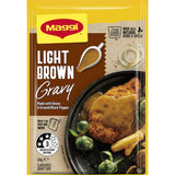 Maggi Instant Gravy Mix Light Brown, a quick and rich solution for enhancing meals with homemade taste and versatility.