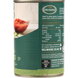 Delmaine Diced Tomatoes with Fresh Basil in thick juice, perfect for enhancing pasta sauces, lasagnas, and Italian dishes.