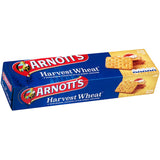 Arnotts Crackers Harvest Wheat: Crunchy, fiber-rich wheat crackers perfect for snacking, dipping, and pairing with cheeses.