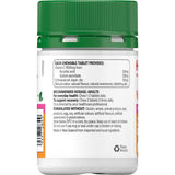 Chewable orange-flavored tablets combining Vitamin C and Echinacea for immune support and respiratory health.