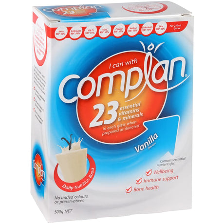 Creamy vanilla drink mix loaded with essential vitamins and minerals for balanced nutrition and wellness support.
