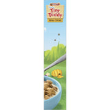 Crunchy teddy bear-shaped cereal with honey flavor, perfect for nutritious breakfasts and snacks for all ages.