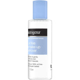 Neutrogena Oil-Free Eye Make-Up Remover in a dual-phase bottle, gently removes stubborn waterproof mascara without residue.