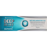 Deep Heat Muscular Rub Ibuprofen Gel for fast relief from muscular pain and inflammation with a refreshing menthol scent.