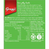 Bright green Gregg's Lime Jelly crystals in a packet, perfect for easy and flavorful dessert preparation.