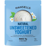 Hansells Classic Yoghurt Base Natural for making 1kg of creamy, unsweetened yogurt with 4 probiotic strains.