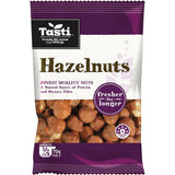 Tasti Hazelnuts: premium gluten-free nuts packed with nutrients, perfect for snacking, baking, and enhancing recipes.