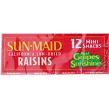 Sunmaid Seedless Raisins 168g pack, featuring plump, sun-dried raisins perfect for healthy snacking and recipes.