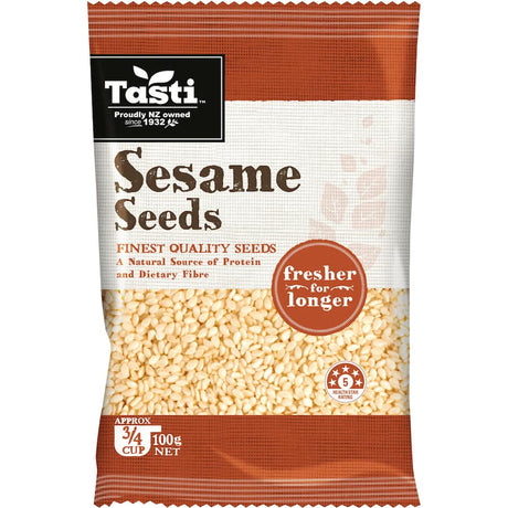 Tasti Sesame Seeds: Nutritious, high-quality seeds ideal for enhancing dishes with rich flavor and health benefits.