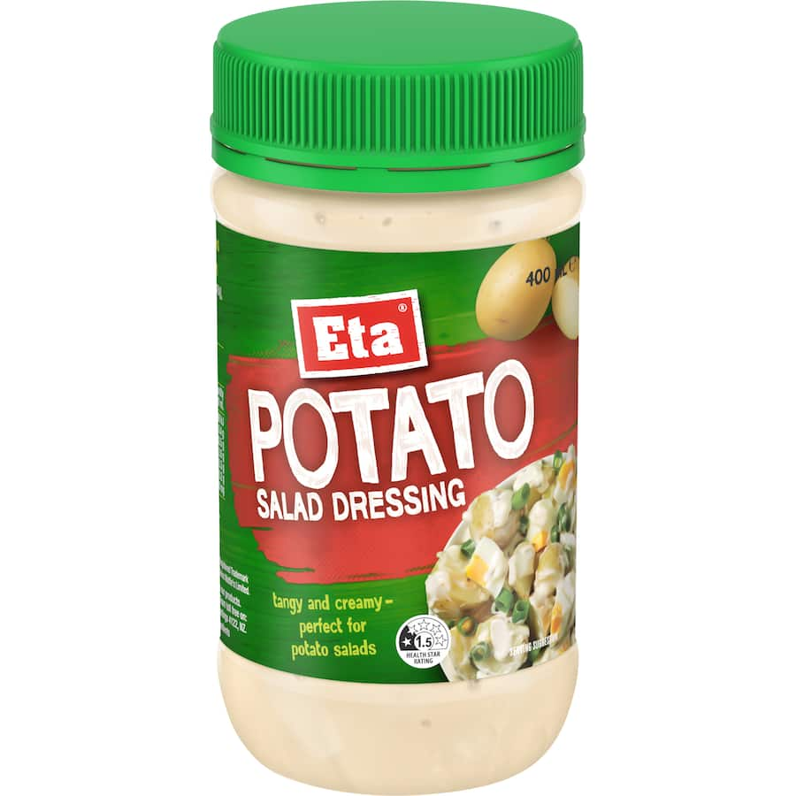 Delicious Eta Potato Salad Dressing, tangy and creamy, perfect for potato salads and enhancing veggie dishes.