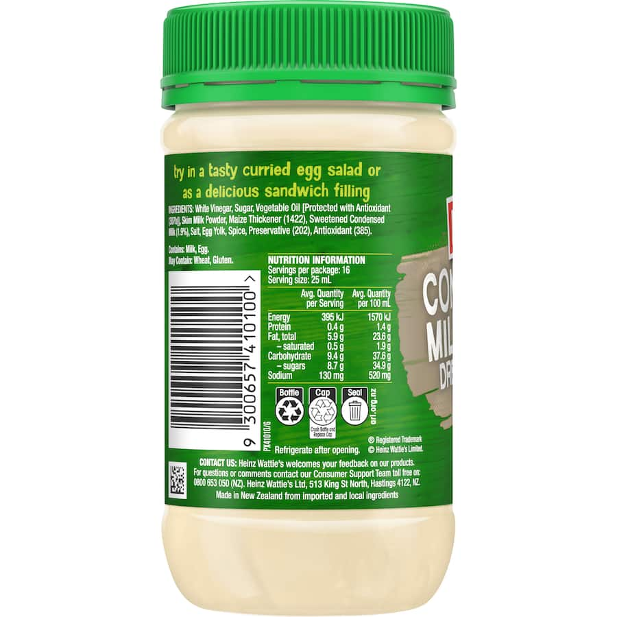 Creamy Eta Condensed Milk-style Dressing adds a nostalgic sweetness, perfect for salads, sandwiches, and seafood dishes.