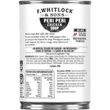 Delicious F Whitlocks & Sons Peri Peri Chicken canned soup with bold flavors, natural protein, and no artificial additives.