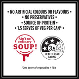 Canned F Whitlocks & Sons Peri Peri Chicken Soup, rich in protein and bold flavors, without artificial additives.