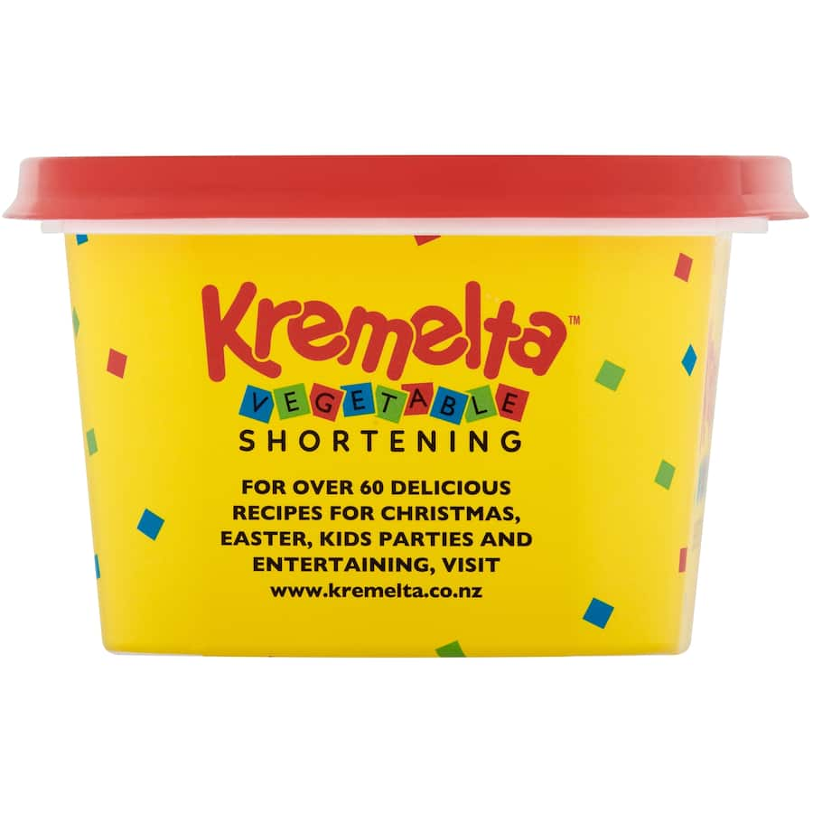 Kremelta Vegetable Fat Shortening, perfect for baking with a creamy texture and versatility in recipes.