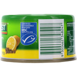 Succulent John West tuna flakes infused with zesty lemon and cracked black pepper, ideal for salads and sandwiches.