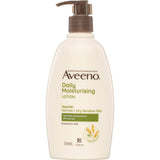 Aveeno Active Naturals Body Lotion for sensitive skin, provides 48 hours of hydration with prebiotic colloidal oat.