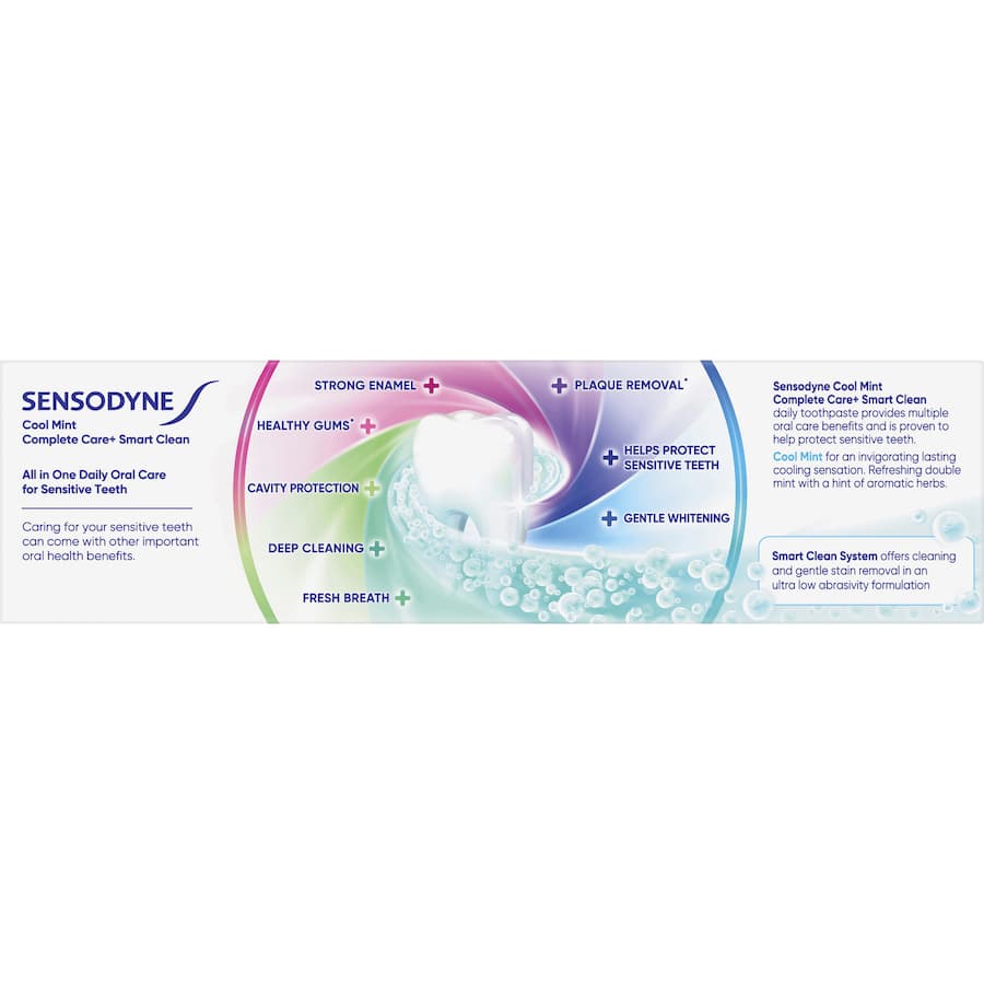 Sensodyne Extra Fresh Toothpaste for sensitive teeth, offering cavity protection and enamel strength with a refreshing mint flavor.