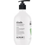 Nourish Shampoo Balance for Normal Hair, infused with Aloe Vera and Sweet Almond Oil for vibrant, healthy locks.