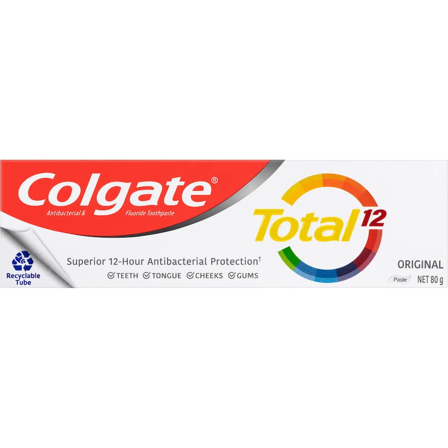 Colgate Total Antibacterial Toothpaste Original Tube 80g
