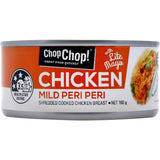 Canned chicken in mild peri peri sauce, perfect for quick and flavorful meals. Ideal for busy families and easy recipes.