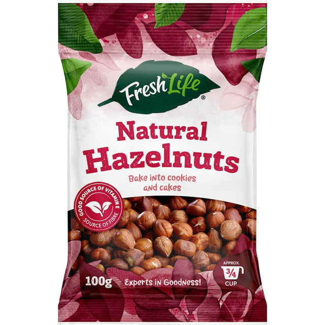 Freshlife Natural Hazelnuts: Sustainably sourced crunchy nuts rich in nutrients, perfect for healthy snacking and cooking.