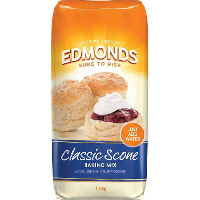 Delicious Edmonds Scone Mix, perfect for baking light, fluffy scones at home; customizable with fruits or chocolate.