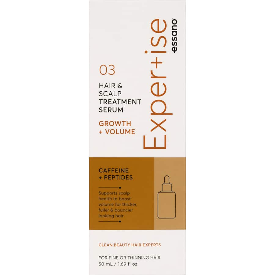 Essano Expertise Hair Treatment Serum revitalizes hair for thicker, fuller, and healthier-looking locks with nourishing ingredients.