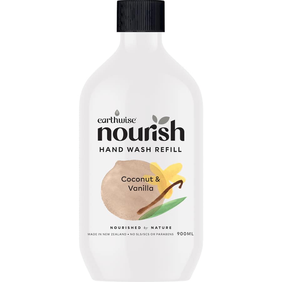 Earthwise Nourish Hand Wash Refill Coconut & Vanilla 900mL