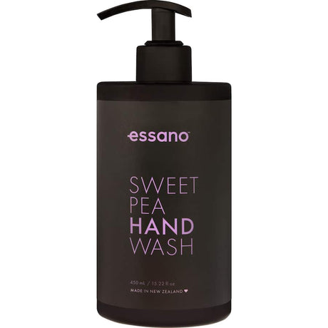 Luxurious Essano Hand Wash in Sweet Pea, gently cleansing with a delightful floral scent for soft, nourished hands.
