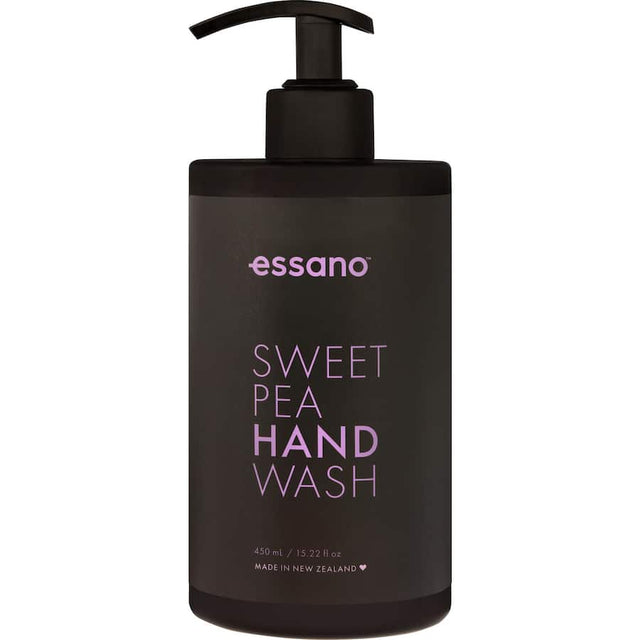 Luxurious Essano Hand Wash in Sweet Pea, gently cleansing with a delightful floral scent for soft, nourished hands.
