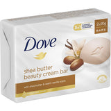 Dove Shea Butter Soap Bar offers deep hydration and a warm vanilla scent for silky-smooth, radiant skin with every wash.