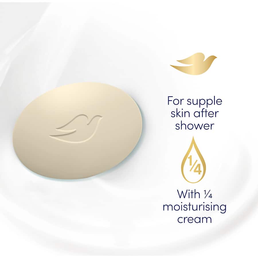 Dove Shea Butter Soap Bar, infused with moisturizing cream and warm vanilla scent for silky-smooth, nourished skin.
