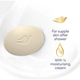 Dove Shea Butter Soap Bar, infused with moisturizing cream and warm vanilla scent for silky-smooth, nourished skin.