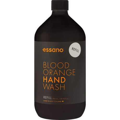Essano Hand Wash Refill in Blood Orange offers a refreshing, eco-friendly cleanse with a zesty fragrance and gentle formula.