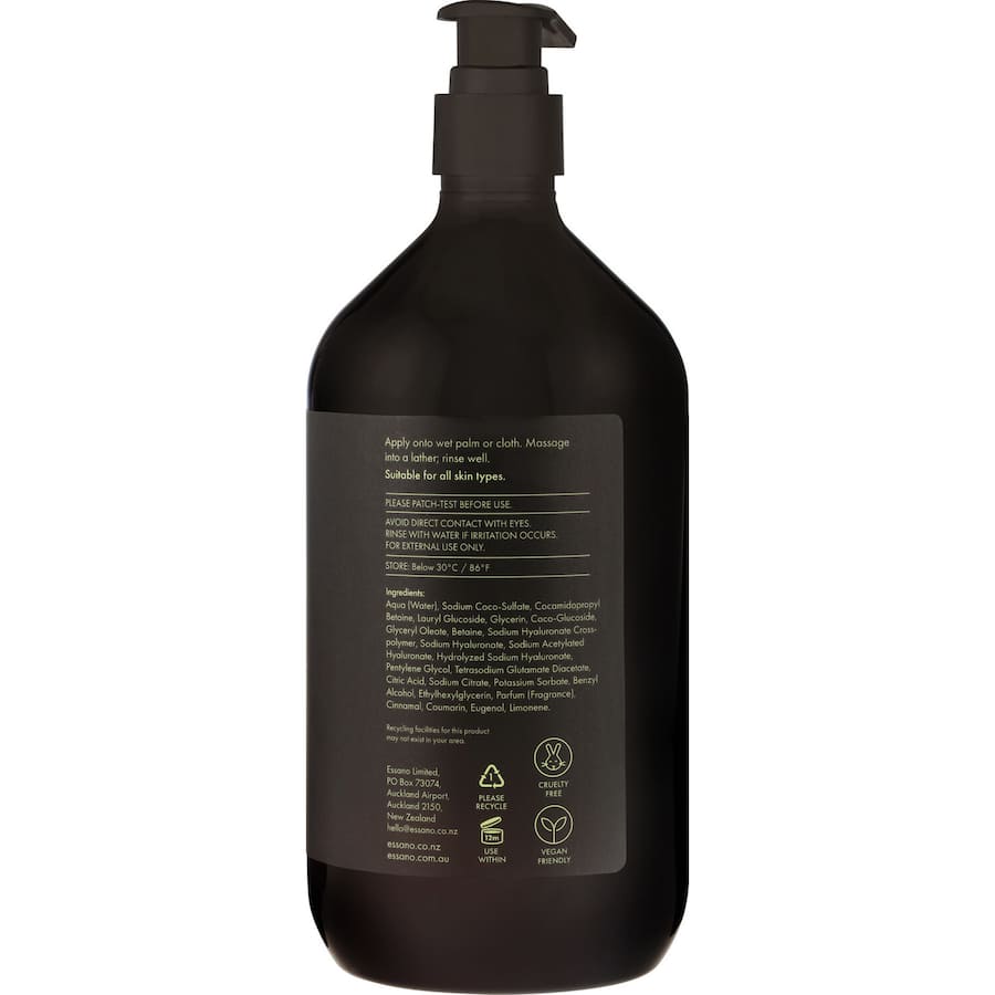 Luxurious Essano Body Wash in French Pear, featuring a refreshing aroma and nourishing formula for soft, hydrated skin.