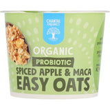 Chantal Organics Oats Probiotic Apple & Maca: nutritious gluten-free oatmeal blend with apple, maca, and probiotics for gut health.