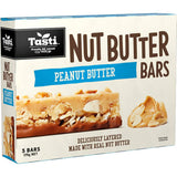 Crunchy nut butter bar dipped in milk chocolate, topped with creamy peanut butter and roasted nuts for a satisfying snack.