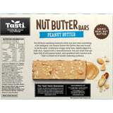 Tasti Nut Bars Peanut Butter: crispy nut base, milk chocolate dip, creamy peanut butter, topped with roasted nuts. Indulgent snack.