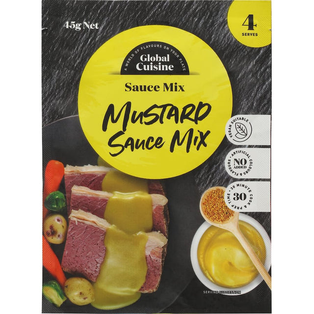 Tangy Diron Global Cuisine Instant Sauce Mix Mustard, perfect for grilling, dipping, and marinating dishes.