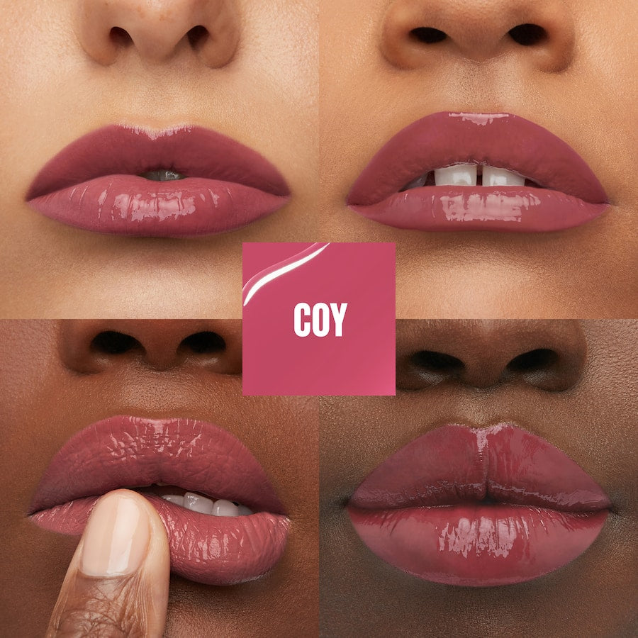 Maybelline Superstay Vinyl Ink in Coy: long-lasting liquid lipstick with vibrant color, no-budge formula, and stunning shine.