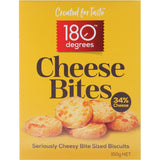 Bite-sized artisanal cheese crackers with a satisfying crunch, perfect for snacking or adding to cheese platters.