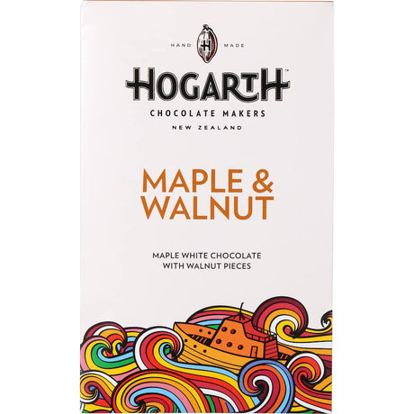 Maple and walnut chocolate block, artisanal blend of rich cacao, natural sweetness, and nutty crunch, gluten-free treat.