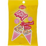 Colorful Dollar Sweets Topping Mix Carnival with sprinkles and star shapes, perfect for enhancing desserts like ice cream and cakes.