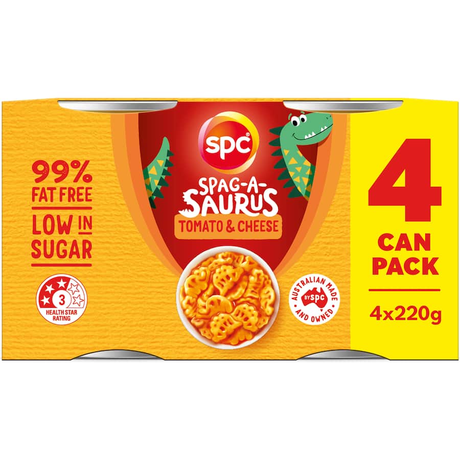 Spc Spagasaurus Tomato & Cheese 4 x 220g