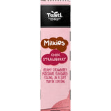 Delicious Tasti Milkies Cake Bars with creamy strawberry filling and chocolate, perfect for snacks or lunch boxes.